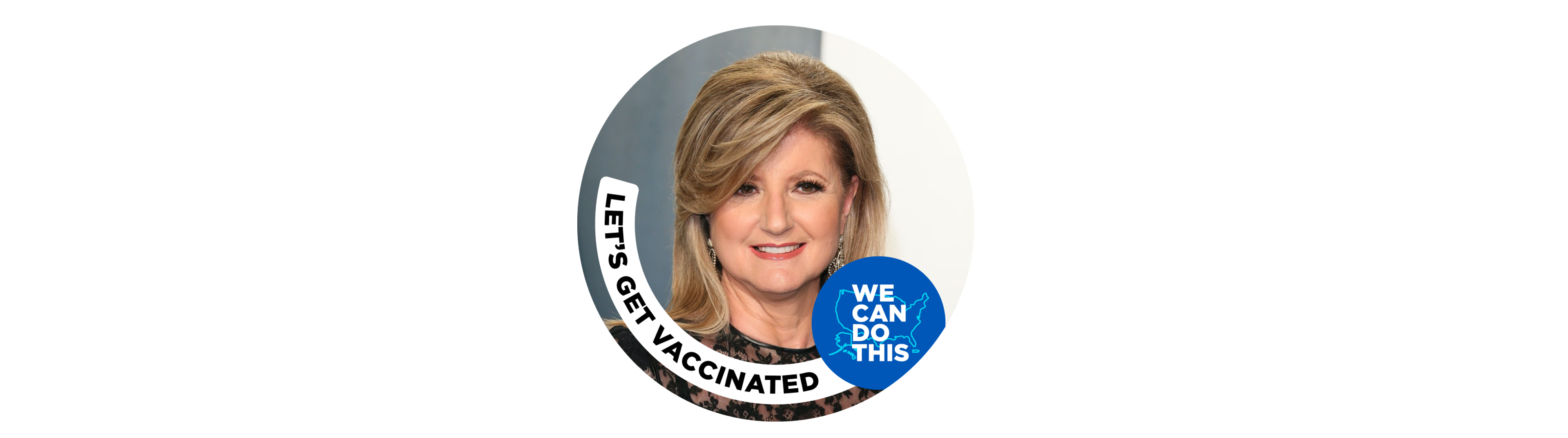 Arianna Huffington's profile picture with CDC profile frame